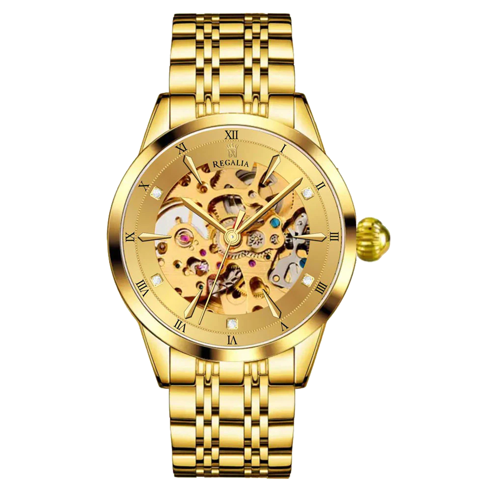 Regalia Gold Skeleton Watch